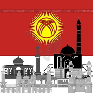 Kyrgyzstan - vector clip art