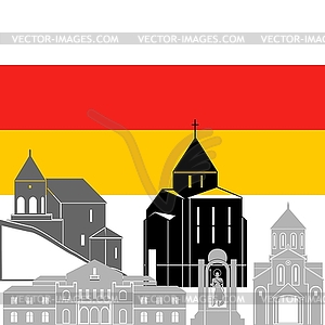 South Ossetia - vector EPS clipart