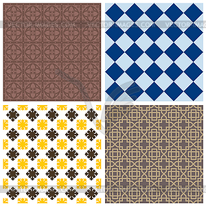 Various ornamental seamless patterns - vector image