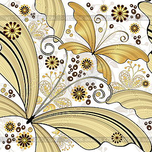 Seamless white vintage pattern - vector image