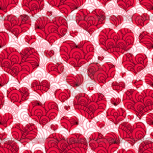 Vintage seamless valentine pattern - royalty-free vector image