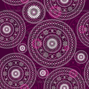 Vintage purple seamless pattern - vector clip art