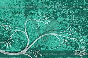 Grungy turquoise paper - vector clip art