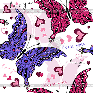 Seamless valentine pattern - vector clipart