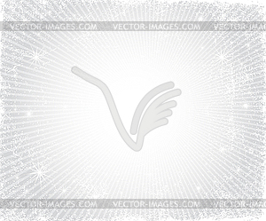 Christmas silver frame - vector EPS clipart