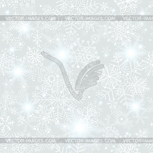 Seamless silver christmas pattern - vector image