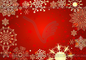 Red christmas card - vector image
