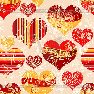 Seamless valentine pattern - vector image