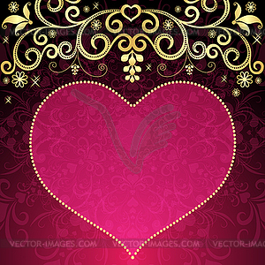 Valentine floral frame - vector EPS clipart