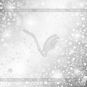 Silvery christmas frame - vector clip art