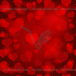 Red valentine seamless pattern - vector clip art