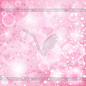 Gentle pink valentine background - vector image