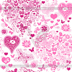 Valentine seamless pattern - vector clipart