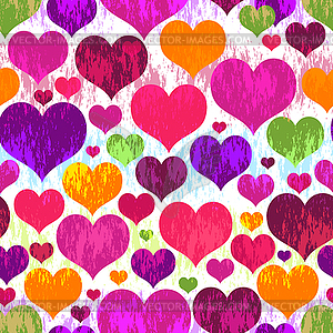 Vivid motley seamless valentine pattern - vector clipart