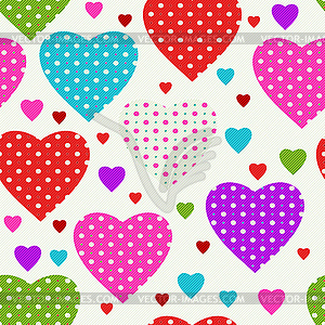 Colorful seamless valentine pattern - vector clipart