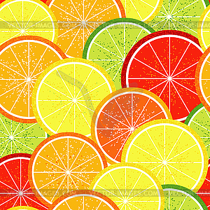 Seamless citrus pattern - vector clipart / vector image