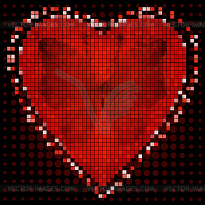 Valentine red frame - vector clipart