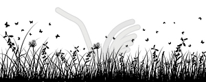 Meadow background - vector clip art