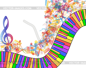 Многоцветный музыкальный - изображение векторного клипарта