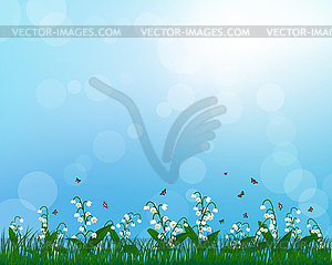 Lilies of valley - vector image