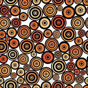 Retro style seamless circle pattern - vector image