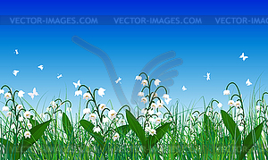 Meadow color background - vector image