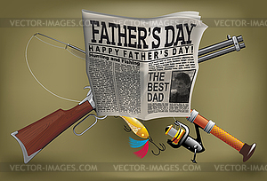 Father`s Day card - vector image