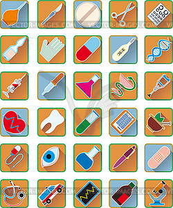 Set of medical accessories - vector image