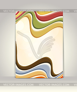 Flyer or brochure template, abstract retro design - vector image