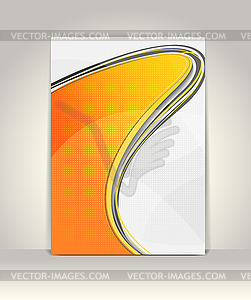 Flyer or brochure template, abstract technology - vector EPS clipart