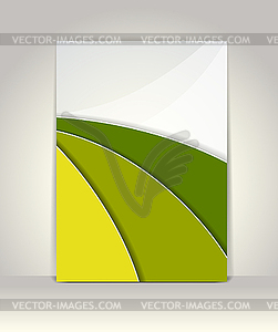 Flyer or brochure template, abstract colorful design - vector clipart