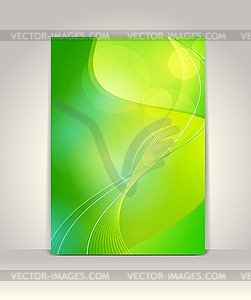 Flyer or brochure template, abstract light - vector clipart