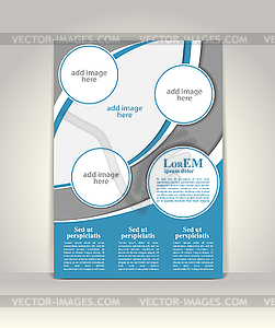 Flyer, brochure or magazine cover template - vector image