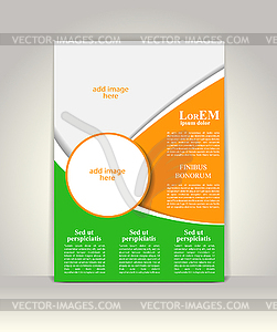 Flyer, brochure or magazine cover template - vector image