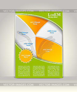 Листовки, брошюры или обложки журнала шаблон - стоковый векторный клипарт
