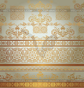 Floral design beige999 - vector clip art