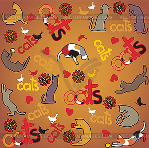 Cat pet background - vector clip art