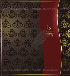 Dark floral design - vector image