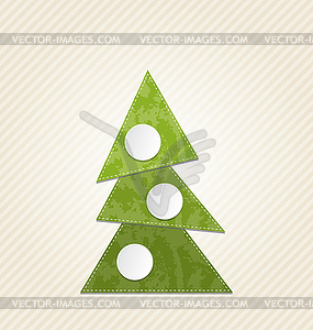 Christmas abstract tree, minimal style - vector image