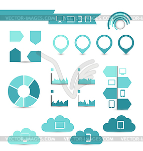 Set of infographic elements for your documents and - vector clipart