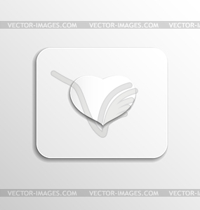 Heart of paper for Valentines day - vector clipart
