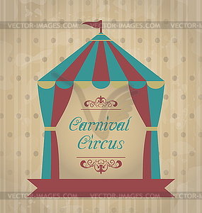 Vintage carnival poster for your advertising - vector image