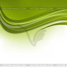 Зеленый wawy фон, дизайн шаблона - векторное изображение EPS