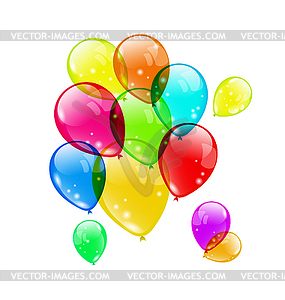 Set colorful balloons for your holiday - vector image