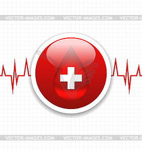 Abstract medical background, save life heart - vector clipart