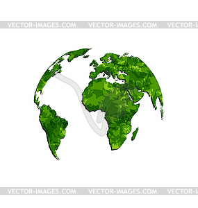 Save green Earth, environmental symbol - vector clip art