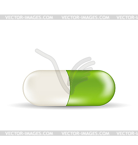 Herbal pill - vector clipart