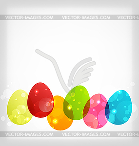 Easter colorful eggs with space for your text - vector clip art