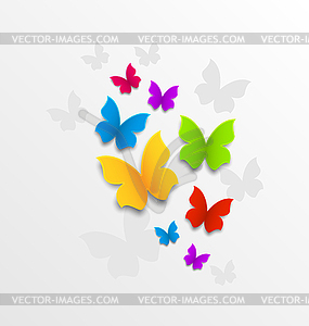 Абстрактный красочный фон с радугой - изображение в векторном виде