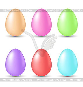 Easter set painted eggs - stock vector clipart